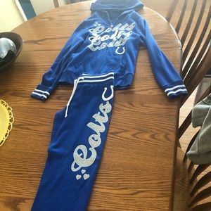 Girls team apparel Colts jogging/sweat suit M 8/10